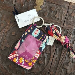 Vera Bradley Floral ID Holder Keychain